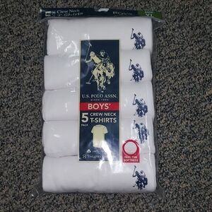 U.S. Polo Assn. Boys' White T-Shirts Pack